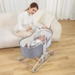 Mastela 4 in 1 Deluxe Multi-Functional Bassinet - Grey - Image 3