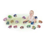 Soft Vehicles Pullback Car - Baby Cartoon Cloth Car - 1PC Assorted Design - Image 2