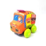 Soft Vehicles Pullback Car - Baby Cartoon Cloth Car - 1PC Assorted Design - Image 5