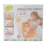 Mastela Deluxe Baby Bather - Orange | Foldable, Adjustable & Comfortable Bath Seat - Image 3