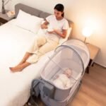 Mastela Deluxe 3 in 1 Multi-Functional Bassinet - Grey - Image 4