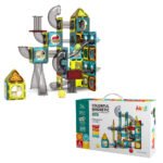 Colorful Magnetic Slideway Blocks - 122pcs - Image 3