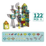 Colorful Magnetic Slideway Blocks - 122pcs - Image 4