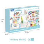 3-in-1 Multifunctional Baby Walker with Microphone - Battery Mode - Assorted Color - Image 6