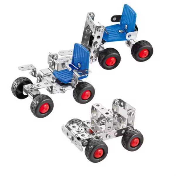 3 in 1 Metal Models Construction Kit - 84 PCS - Build and Play Set with Stainless Steel