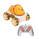 1:36 2.4G Anti-frequency Nine Pass Light Vinyl Cartoon Side-shift Stunt Car Yellow Color - 1PC Style May Vary - Image 3