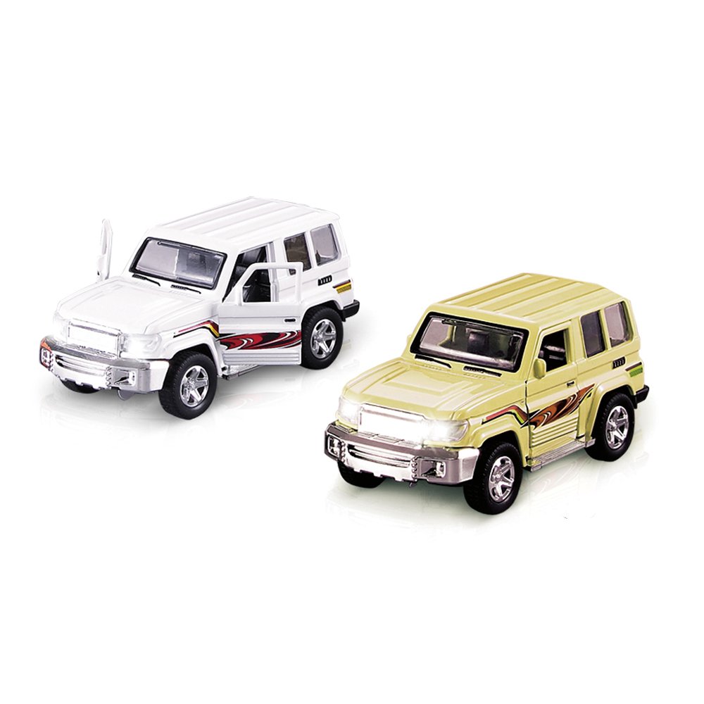 1:32 Toyota Jeep Alloy Return Door Car with Lights & Music