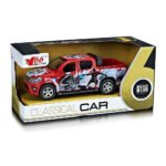 1:32 Graffiti Toyota pickup alloy pullback open 2 door car with light music (Assorted Colors) - Image 3