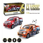 1:32 Graffiti Toyota pickup alloy pullback open 2 door car with light music (Assorted Colors) - Image 2