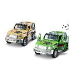1:32 Graffiti Toyota Jeep alloy pull-back door opener with light music (Assorted Colors)