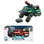 1:24 Diecast Ejection 3 IN 1 Chariot with Gun, Light & Music - Assorted Colors - Image 3