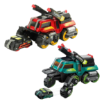 1:24 Diecast Ejection 3 IN 1 Chariot with Gun, Light & Music - Assorted Colors - Image 2
