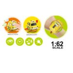 1:62 Alloy Watch Q Bus Car Interactive Induction with Light Music - Assorted Color - Image 2