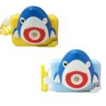 Shark Bubble Blowing Children's Camera - Music and Lights Toy for Kids 3+ - Style May Vary