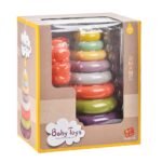 Educational Multicolored Stacking Plastic Rings Tower Set - Image 2