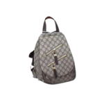 Leather Stylish Zipper Backpack – Premium Monogram Design, Spacious & Secure for Travel, Work & Daily Use - Image 2