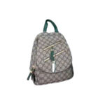 Leather Stylish Zipper Backpack – Premium Monogram Design, Spacious & Secure for Travel, Work & Daily Use - Image 5