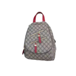 Leather Stylish Zipper Backpack – Premium Monogram Design, Spacious & Secure for Travel, Work & Daily Use - Image 3