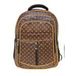 Unisex Stylish Leather Backpack – Premium Leather, 4 Zipper Pockets, Perfect for Work, Travel & School - Image 3