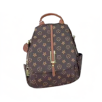 Leather Stylish Backpack | Elegant Monogram Design | Spacious, Durable & Fashionable - Image 4