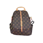 Leather Stylish Backpack | Elegant Monogram Design | Spacious, Durable & Fashionable - Image 5