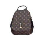 Leather Stylish Backpack | Elegant Monogram Design | Spacious, Durable & Fashionable - Image 2