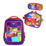 16 inch - Colorful Cartoon Cars Backpack Set - Image 2