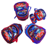 14 inch - Cartoon Car Backpack Set