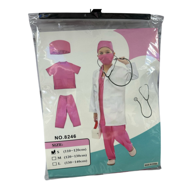 Doctor Uniform Set - Pink  (S, M, L)