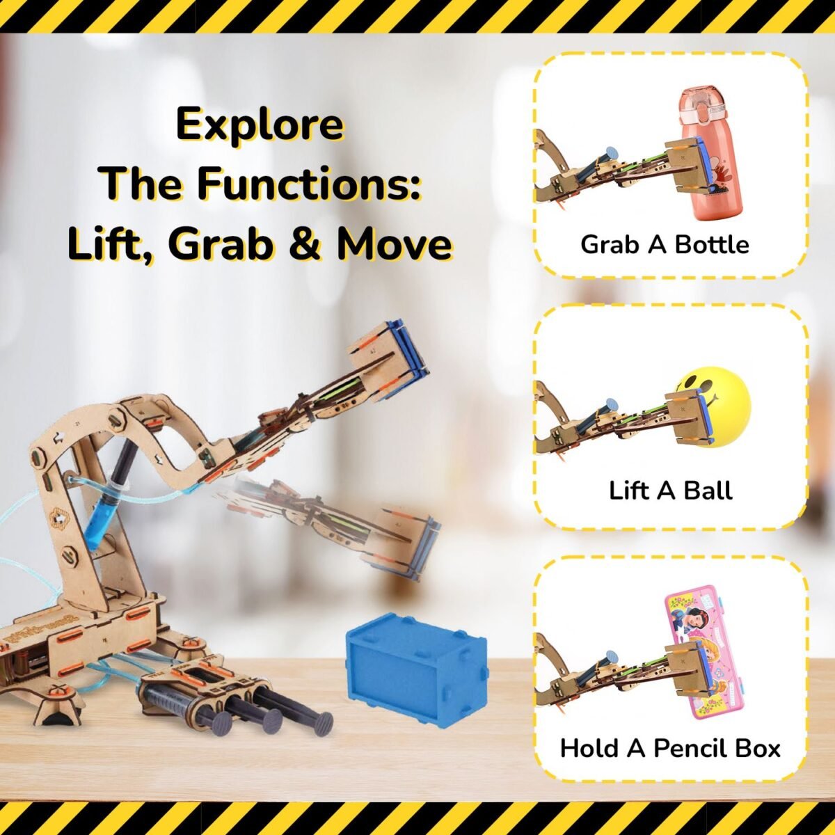 SMARTIVITY Hydraulic Crane STEM Kit | Build Your Own Working Crane for Kids Ages 6+ | Learn Hydraulics Through Play - Image 4