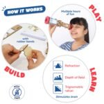 SMARTIVITY Pirate's Telescope DIY STEM Kit | Build-Your-Own Collapsible Telescope for Kids Ages 6+ | 8x Magnification - Image 2
