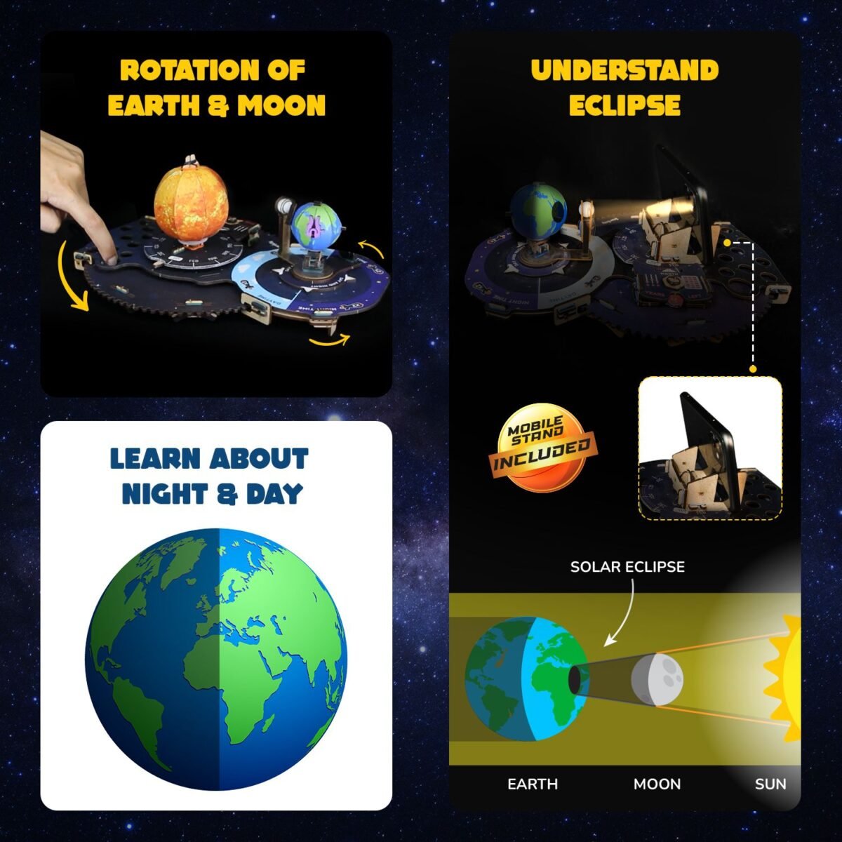 SMARTIVITY Earth, Sun, Moon STEM Kit | Build a Solar System Model with Alien Blaster Game for Kids Ages 6+ - Image 4