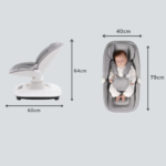 Mastela Deluxe Multi-Motion Baby Cradle (Grey) - Image 7