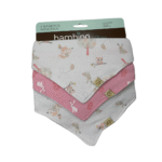 3pcs Baby Triangle Bibs (Girl) - Image 2