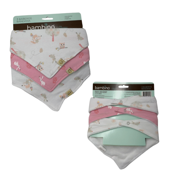3pcs Baby Triangle Bibs (Girl)