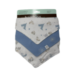 3pcs Baby Triangle Bibs (Boy) – Soft, Absorbent, and Adjustable Bib Set - Image 2