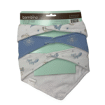 3pcs Baby Triangle Bibs (Boy) – Soft, Absorbent, and Adjustable Bib Set - Image 3