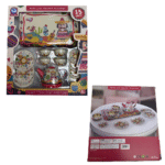 Fun Metallic Teapot Playset – Complete Kids Tea Party Set with Tray, Cups & Plates - Image 3