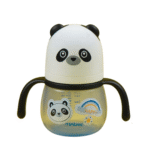 330ml Baby Feeding Bottle with Handle | Panda Design | BPA-Free | Leak-Proof - Image 2