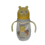 300ml Glass Baby Feeding Bottle with Handle | Bear Design | BPA-Free | Leak-Proof - Image 4