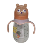 300ml Glass Baby Feeding Bottle with Handle | Bear Design | BPA-Free | Leak-Proof - Image 3