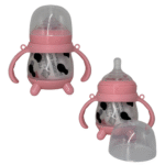180ml Baby Feeding Bottle with Handle | Cute Cow Design | BPA-Free - Image 5