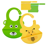 Silicone Bib and Bag Set – Mess-Free Baby Feeding | Portable & Easy to Clean