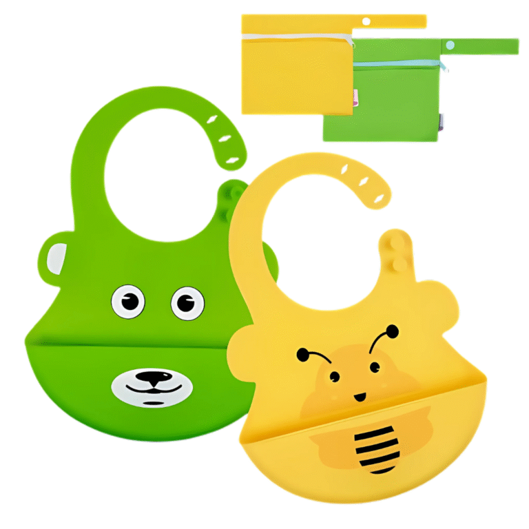Silicone Bib and Bag Set – Mess-Free Baby Feeding | Portable & Easy to Clean
