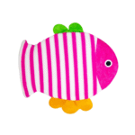 Fish Baby Bath Gloves with Net – Soft, Fun, Quick-Drying, Assorted Colors - Image 2