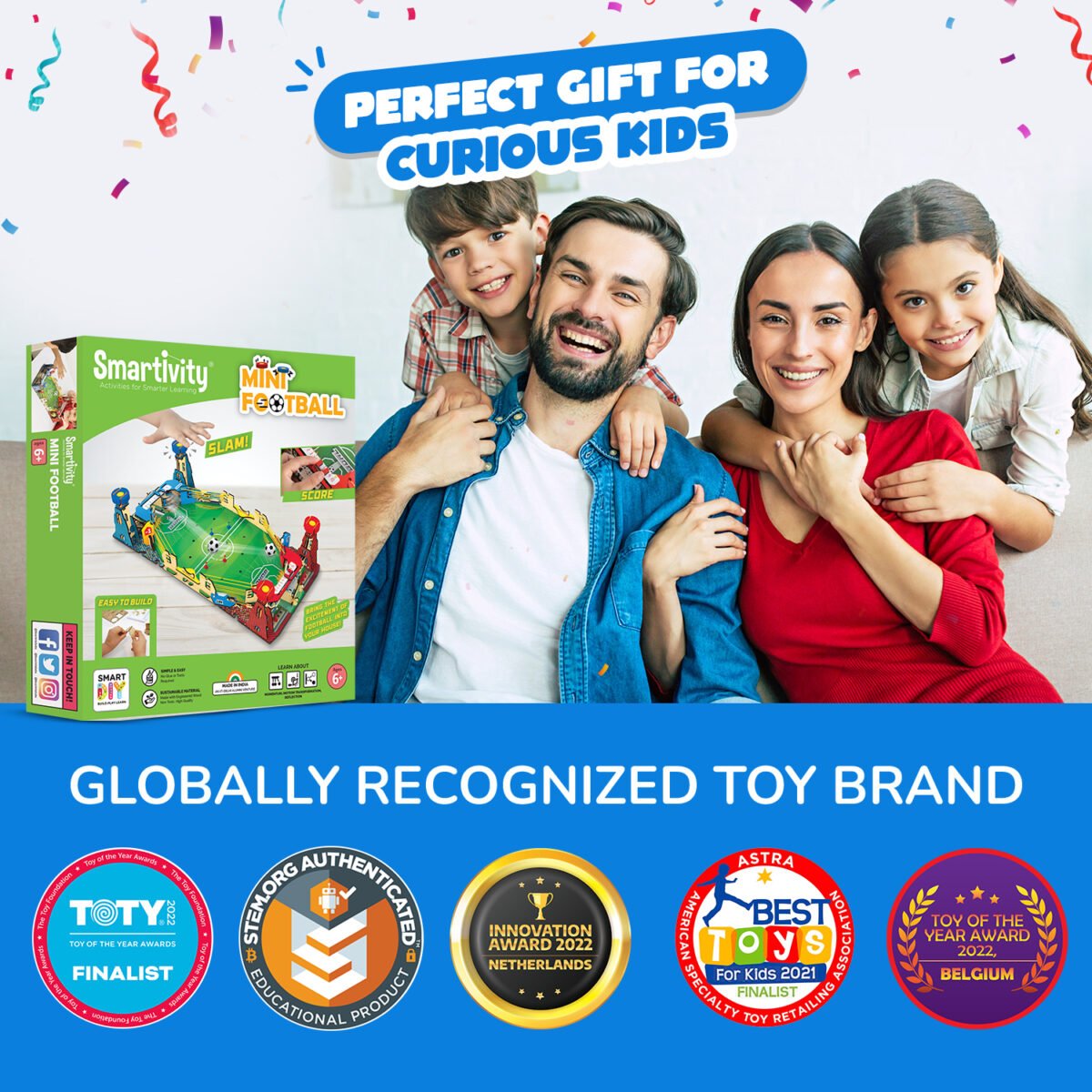 SMARTIVITY Mini Football | DIY Tabletop Soccer Game for Kids Ages 6-14 | STEM Learning | Safe, Eco-Friendly, Screen-Free Play - Image 5