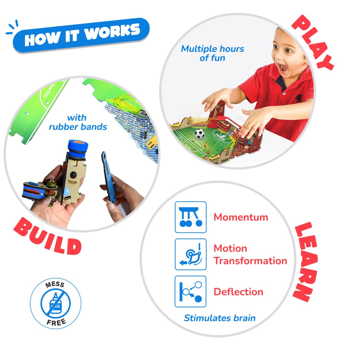 SMARTIVITY Mini Football | DIY Tabletop Soccer Game for Kids Ages 6-14 | STEM Learning | Safe, Eco-Friendly, Screen-Free Play - Image 2