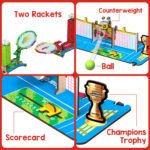 SMARTIVITY Mini Tennis | DIY STEM Tabletop Tennis Game for Kids Ages 6-14 | Build, Play & Learn | Screen-Free Educational Toy | Sustainable Wood - Image 3