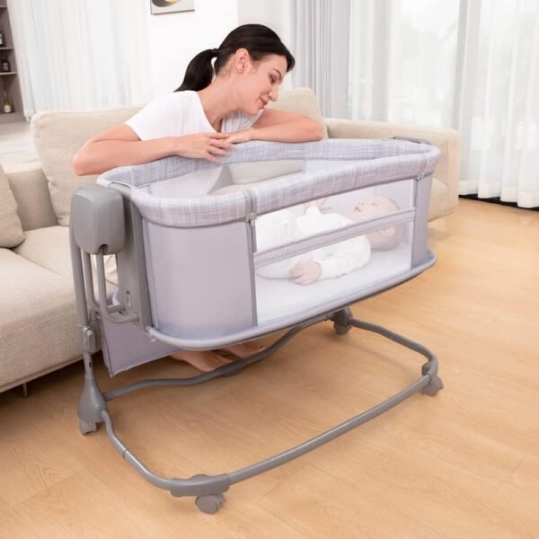 Mastela Deluxe 3 in 1 Multi-Functional Bassinet - Grey