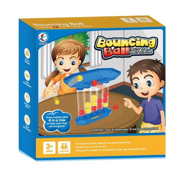 Connect4 Bouncing Ball Tabletop Game - Fun for All Ages!